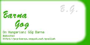 barna gog business card