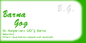 barna gog business card